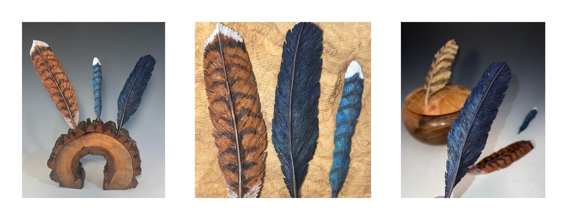 Power-carving a Red-Tailed Hawk Feather with Christine Smith