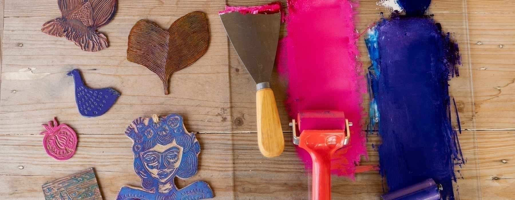 Youth Printmaking: Garden Party Monoprints!